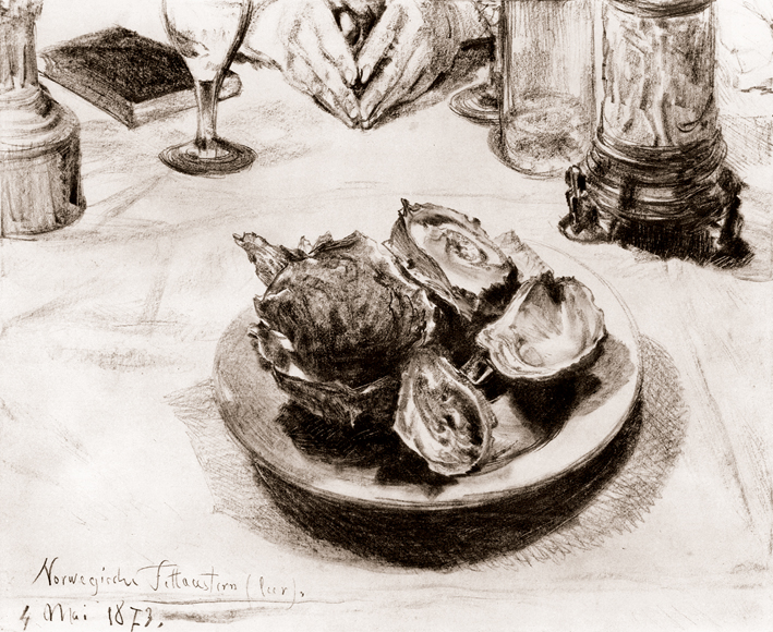  Adolpyh Von Menzel —— 挪威的牡蛎